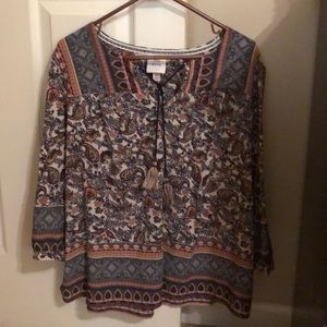 Beautiful multi color boho top,